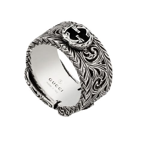 gucci garden ring in silver|gucci interlocking ring silver.